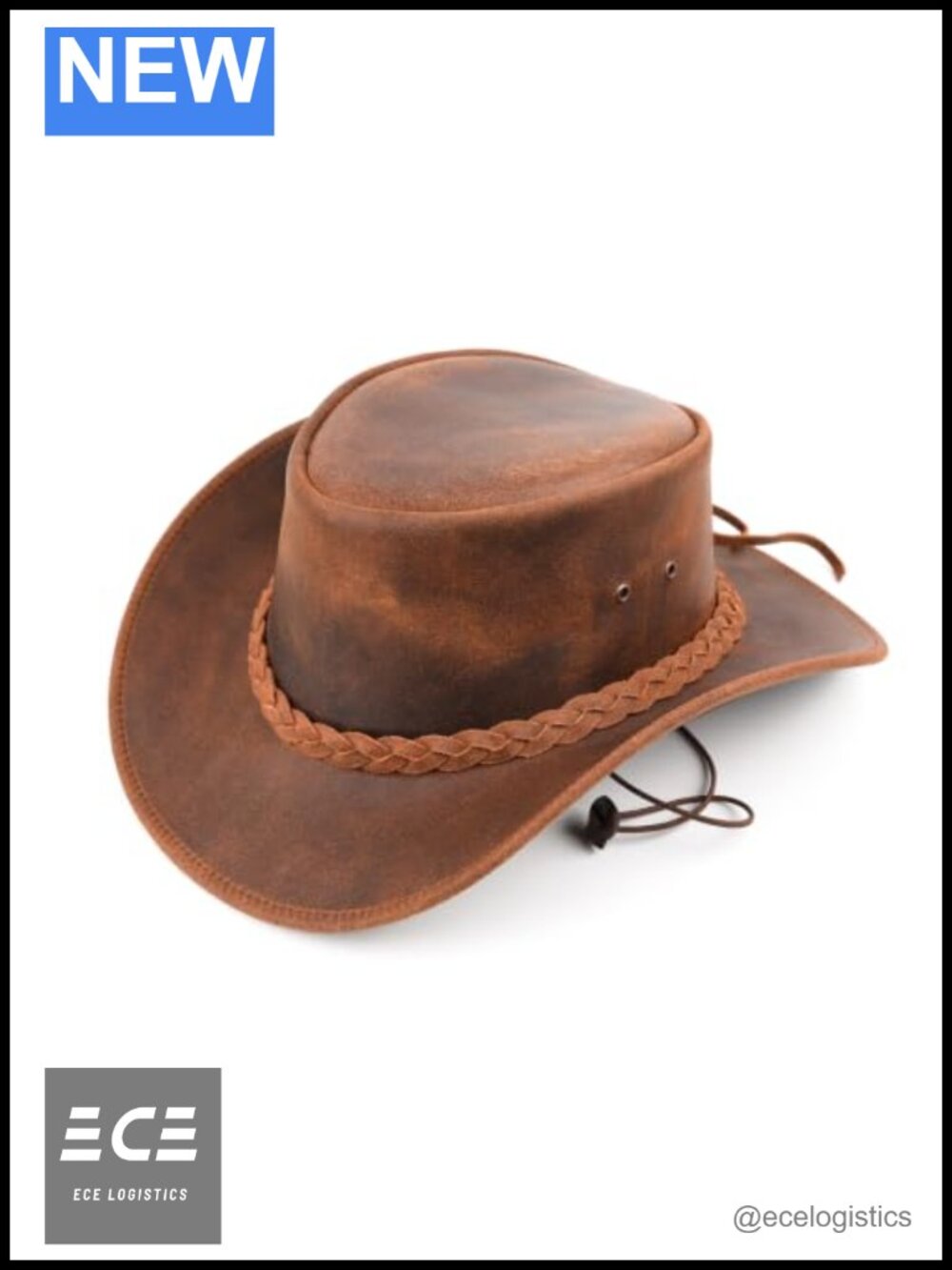 Genuine Leather Cowboy Hat Western Men Women Shapeable Brim Ranch Wear